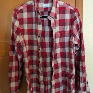 Club Monaco Flannel Red and White EUC